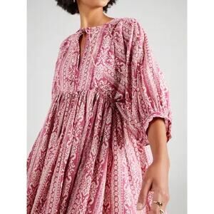 Molly Bracken‎ Printed Mini Dress with Puffed Sleeves Size XS